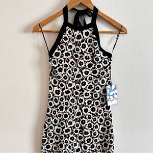 Diane von Furstenberg Black and White Floral Dress